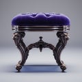 Stunning Velvet Victorian Foot Stool With Hyper-realistic Details Royalty Free Stock Photo