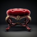 Stunning Velvet Victorian Foot Stool In 8k Resolution Royalty Free Stock Photo