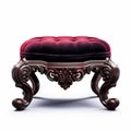 Stunning Velvet Victorian Foot Stool - 8k Hyper-realistic Chaise Lounge Image Royalty Free Stock Photo