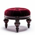 Luxury Velvet Victorian Foot Stool With Fine Details