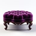 Stunning Velvet Victorian Foot Stool With Ornate Details Royalty Free Stock Photo