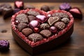 Stunning, vibrant heart, shines in a rich hue, exuding warmth of love Valentine\'s Day