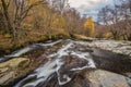 Stunning vibrant landscape image of Aira Force Upper Falls in Lake District during colorful Autumn showing Royalty Free Stock Photo