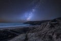 Vibrant Milky Way composite image over landscape of Freshwater W