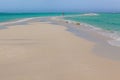 Photo of a stunning view of a beach in the Maldives. Paradise island