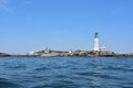 Stunning View of Boston Light in Boston Harbor Royalty Free Stock Photo