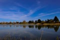 Stunning view of Brondby Lake, Copenhagen Denmark Royalty Free Stock Photo