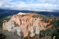 Stunning view of Bryce Canyon's hoodoos under a blue sky with white clouds. Royalty Free Stock Photo