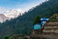 Stunning view of the Bupsa village, Everest Base Camp trek, Nepal