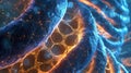 A stunning view of a crosssection of a mitochondrion filled with numerous folds of inner membrane that house enzymes for