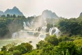 Stunning view at Detian waterfall in Guangxi, China Royalty Free Stock Photo