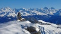 Stunning view from The Diablerets Glacier Royalty Free Stock Photo