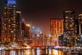 Stunning view of Dubai Marina at night Royalty Free Stock Photo