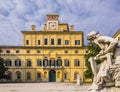 Stunning view of Ducal garden`s palace, Parma, Italy Royalty Free Stock Photo