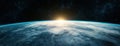 Stunning view of the earth from space with sunrise Royalty Free Stock Photo