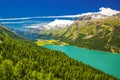 Stunning view of Engadin valley near Sankt Moritz