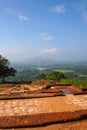 Stunning view of forest and mountains from top of Lions Rock Sigiriya Sri Lanka Royalty Free Stock Photo