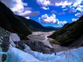 Stunning view of Franz Josef Glacier, South Island, New Zealand Royalty Free Stock Photo