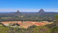 Stunning view of the Glasshouse Mountains Royalty Free Stock Photo