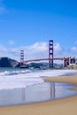 Stunning view of the Golden Gate Bridge from Baker Beach, San Francisco, California, USA Royalty Free Stock Photo
