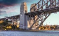 Stunning view of Harbour Bridge in Sydney - Australia Royalty Free Stock Photo