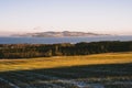 Stunning view of Helgoya Island in Norway's Lake Mjosa during the fall Royalty Free Stock Photo