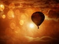 Stunning view of hot air balloon