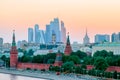 Stunning view of Kremlin in summer at sunset, Moscow, Russia Royalty Free Stock Photo