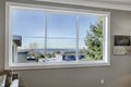 Stunning view of Lake Washington from bedroom window Royalty Free Stock Photo