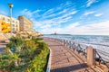 Stunning view on Lighthouse of Vieste, rising on the isle of Santa Eufemia Royalty Free Stock Photo