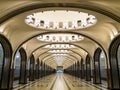 Mayakovskaya metro station in Moscow, Russia