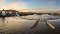 Stunning view of the Moldava River In Prague
