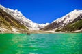 Beautiful view of mountainous lake Saiful Muluk in Naran Valley, Mansehra District, Khyber-Pakhtunkhwa, Northern Areas of Pakistan