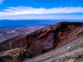 Stunning view of the mountainous Tongariro Crossing, New Zealand Royalty Free Stock Photo