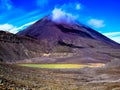 Stunning view of the mountainous Tongariro Crossing, New Zealand Royalty Free Stock Photo