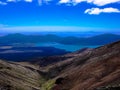 Stunning view of the mountainous Tongariro Crossing, New Zealand Royalty Free Stock Photo