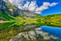 Stunning view of Oberlegisee lake in Braunwald of Switzerland Royalty Free Stock Photo