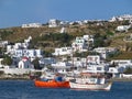 Stunning view of the Old Port of Mykonos, Mykonos island