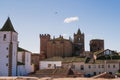 Stunning view of the Old Town of Caceres, Spain Royalty Free Stock Photo