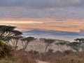 Stunning view of Olduvai Gorge at dusk, Serengeti National Park, Kenya