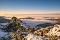 Stunning view over an inversion in Grasmere, Lake District Royalty Free Stock Photo