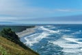 Stunning view of the pacific northwest coastline from Cape Disappointment state park Washington USA. Royalty Free Stock Photo