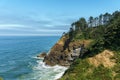 Stunning view of the pacific northwest coastline from Cape Disappointment state park Washington USA. Royalty Free Stock Photo