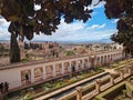 Stunning view of the Palacio del Generalife in Granada, Spain Royalty Free Stock Photo