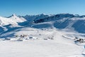 Stunning view of the peaks of Livigno, Italy Royalty Free Stock Photo