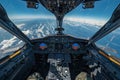 Pilot's perspective during an F-22 jet takeoff with cockpit view Royalty Free Stock Photo