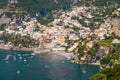 Positano village during a bright sunny day, Amalfi coast, southern Italy Royalty Free Stock Photo