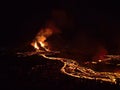 Stunning view of recently erupted volcano in Geldingadalir valley near Fagradalsfjall mountain, GrindavÃÂ­k, Reykjanes, Iceland.