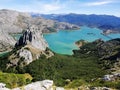 Stunning view of the Riano reservoir, Spain Royalty Free Stock Photo