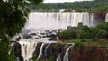 Stunning view of roaring waterfalls at Iguazu national park